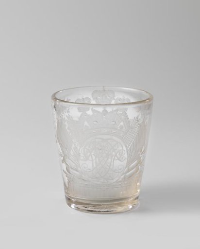 Cup with a crowned Russian eagle and the coat of arms and monogram of Tsar Peter the Great