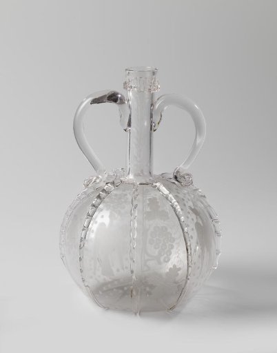 Carafe with grapevines and birds