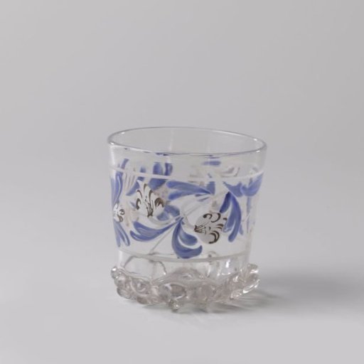Beaker with floral garlands