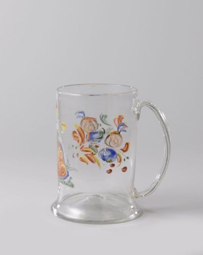 Tankard with a woman raising a glass