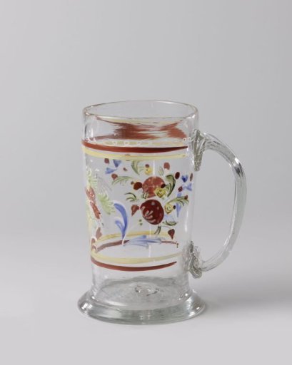 Tankard with a bird and flowering branches