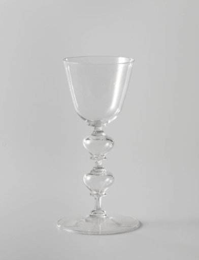 Goblet with two hollow balusters