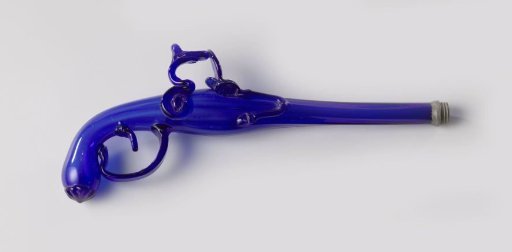 Glass in the shape of a pistol