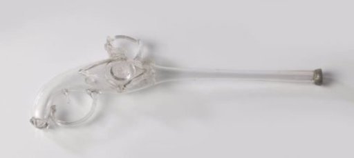 Glass in the shape of a pistol