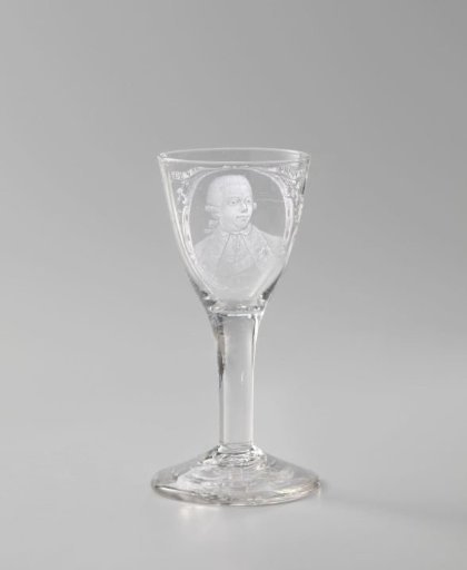 Wine glass with a portrait of William V
