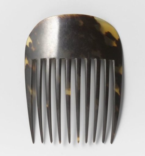 Tortoiseshell Comb with Undecorated Rounded Back