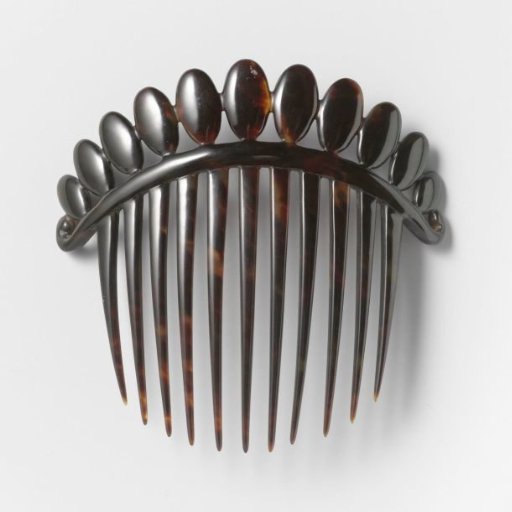 Hair Comb of Imitation Tortoiseshell or Horn with a Back Composed of a Series of Ovals
