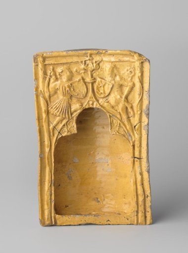 Statue of lead-glazed earthenware