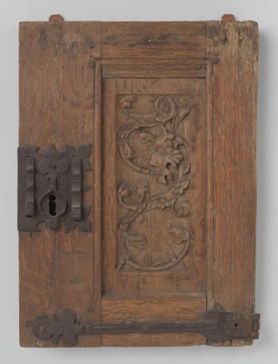 Panel or Cabinet Door with Carved Leaf Work