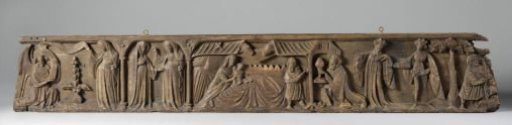 Relief with the Annunciation, the Visitation, the Nativity, the Adoration of the Magi and the Annunciation to the Shepherds