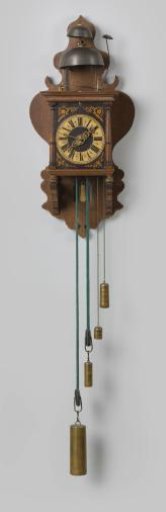 Clock, Zaanland, of Oak with Painted Dial