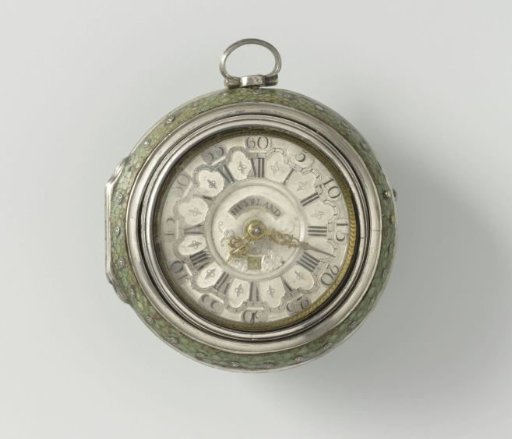 Pocket watch with chased representation of a whaler
