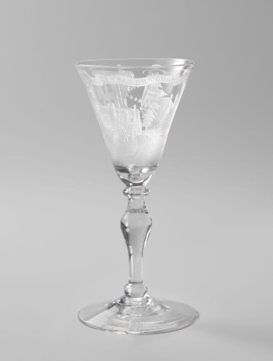 Wine glass with a view of Rijnsaterwoude