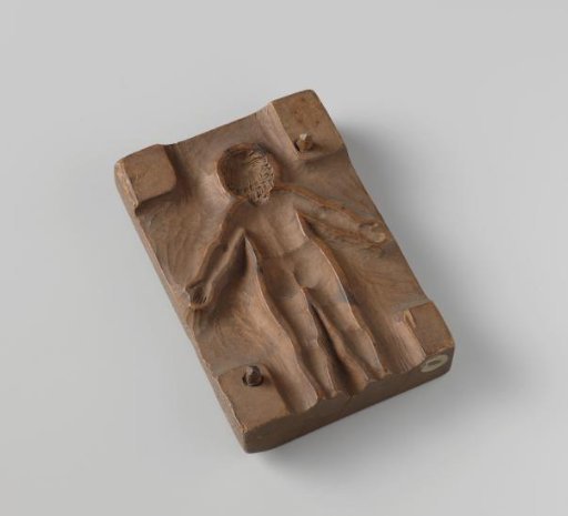 Sugar mold of pearwood in the shape of a naked child