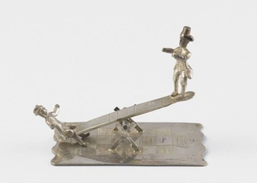 Children on a seesaw
