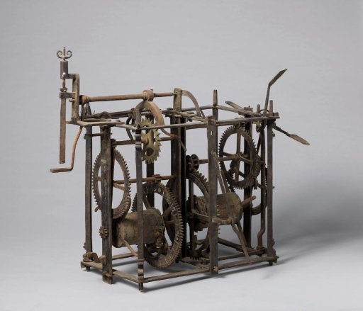 Wheel on the axle of the clockwork mechanism