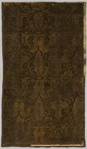 Panel of velour wallpaper