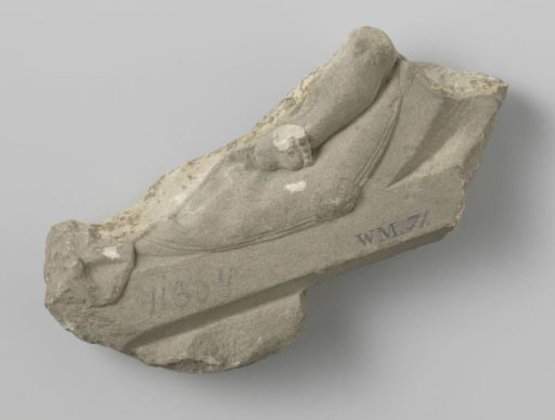 Fragment of a chimney frieze with a leg of the Child