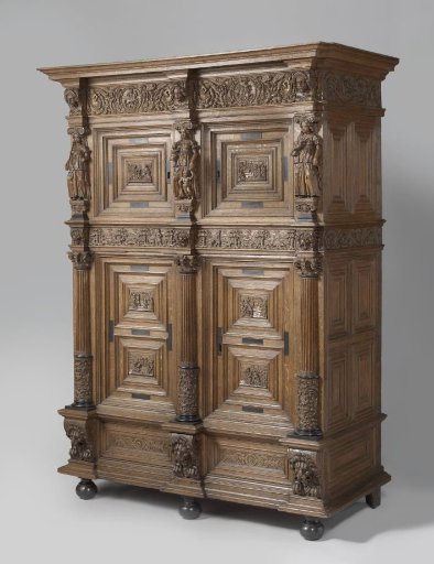 Cabinet decorated with biblical motifs