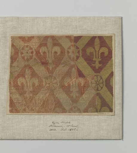 Fragment with a pattern of French lilies in panels