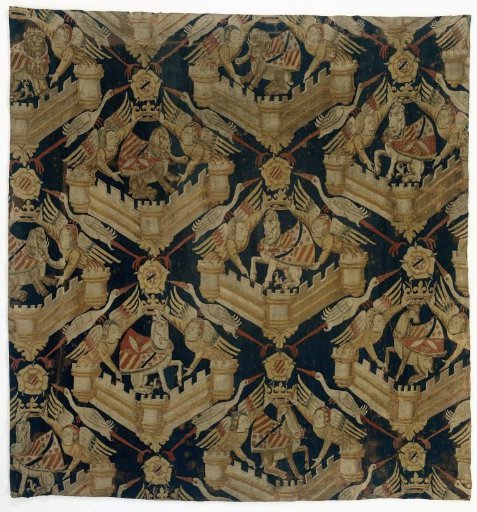Tapestry with the arms of Rogier de Beaufort, Turenne and De Comminges (fragment)