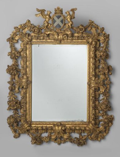 Mirror frame with the coat of arms of Hoeufft