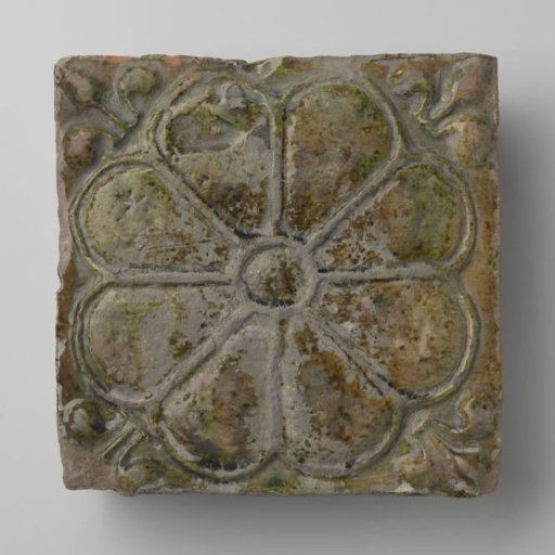 Tile with rosette
