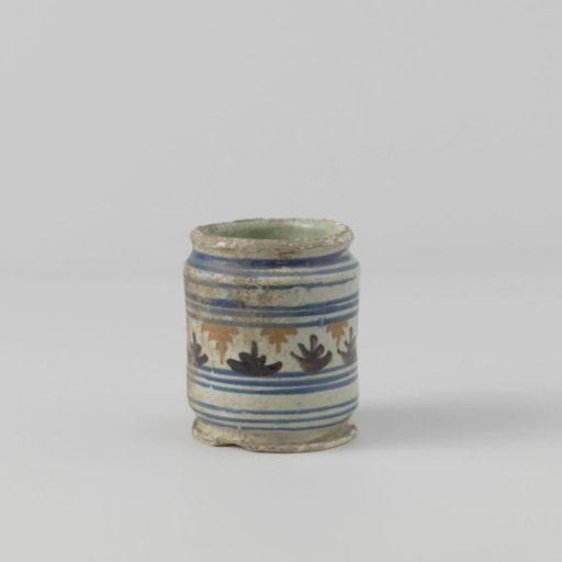 Apothecary jar, multicolored painted.