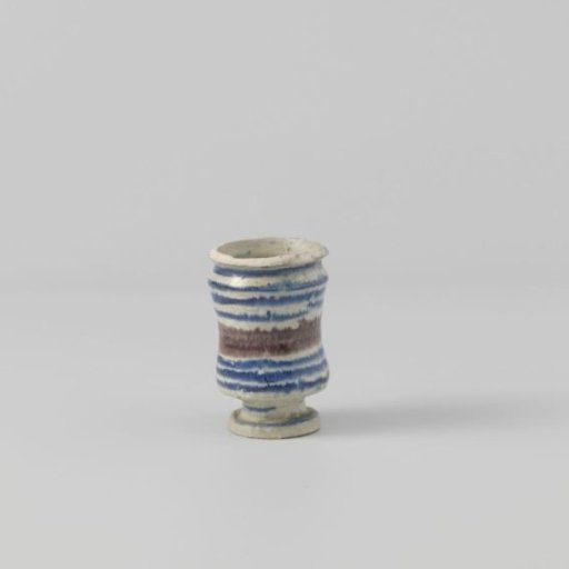 Apothecary jar, multicolored painted
