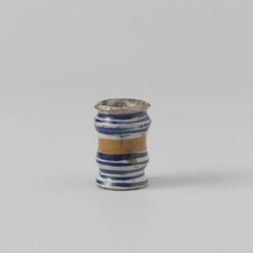 Apothecary jar, multicolored painted.