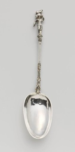 Spoon surmounted by a man in breeches