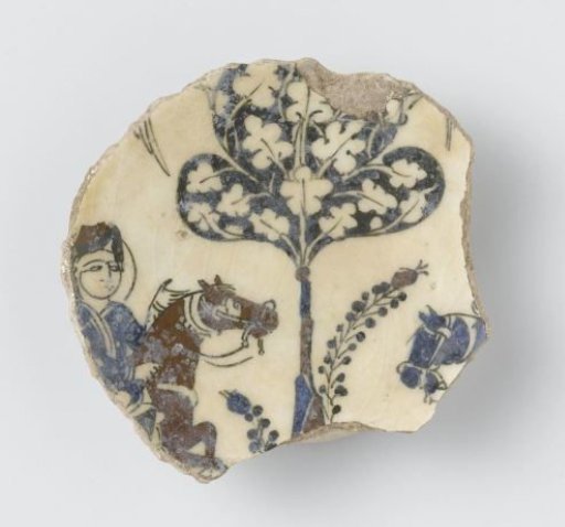 Fragment of a bowl with two horsemen beside a tree