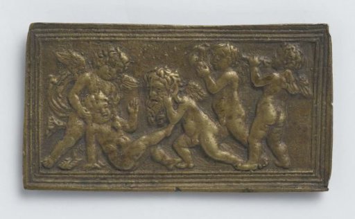 Five playing putti