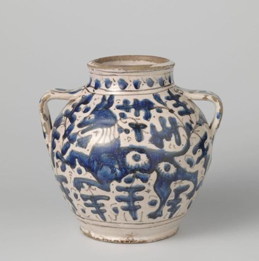 Jug with two angular ears