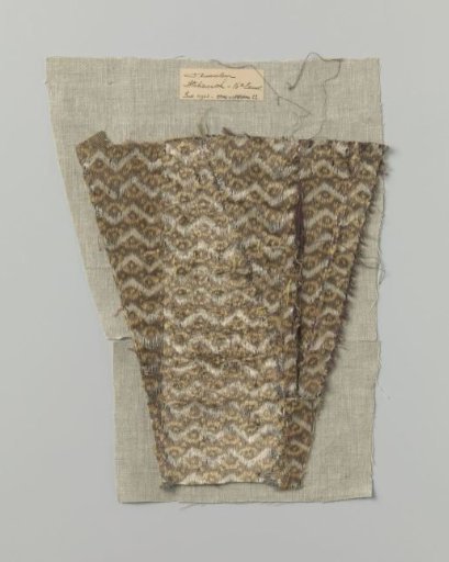Fragment of silk velvet with panther pattern