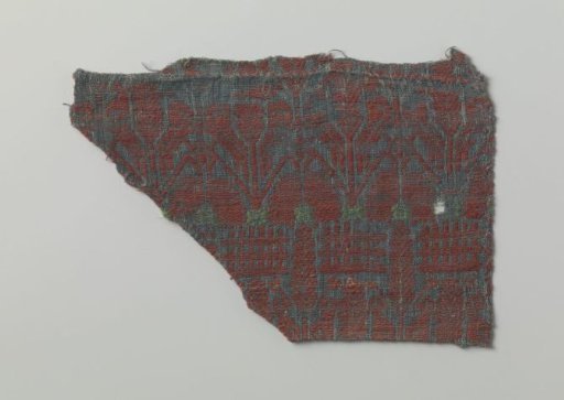 Fragment of figured textile in linen and wool