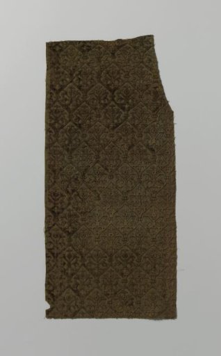 Fragment of Silk Velvet with Stylized Floral Motifs