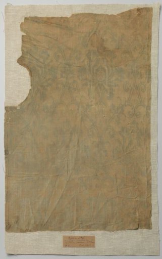 Fragment of oriental silk damask