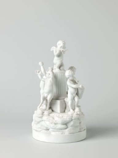 Figure with Amor, putti and fauns