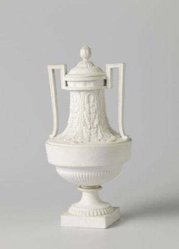 Biscuit urn, Louis XVI, white with straight ears