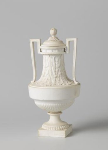 Biscuit urn, Louis XVI, white with straight ears