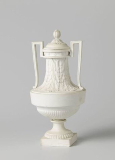 Biscuit urn, Louis XVI, white with straight ears
