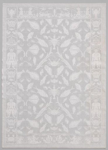 Tablecloth with fish and shellfish