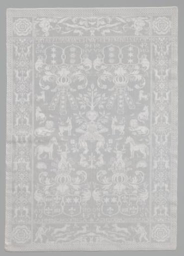 Napkin with Frisian arms and Orpheus among the animals