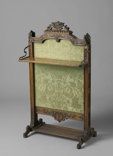 Walnut fire screen