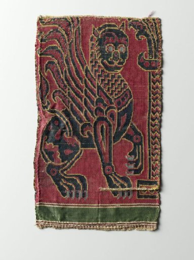 Fragment of velvet with a winged lion