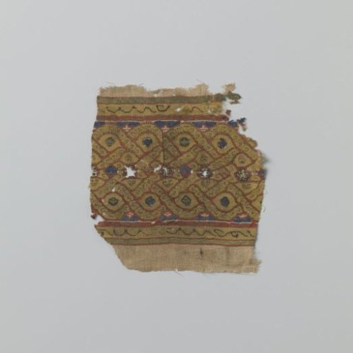 Textile fragment with decorative band