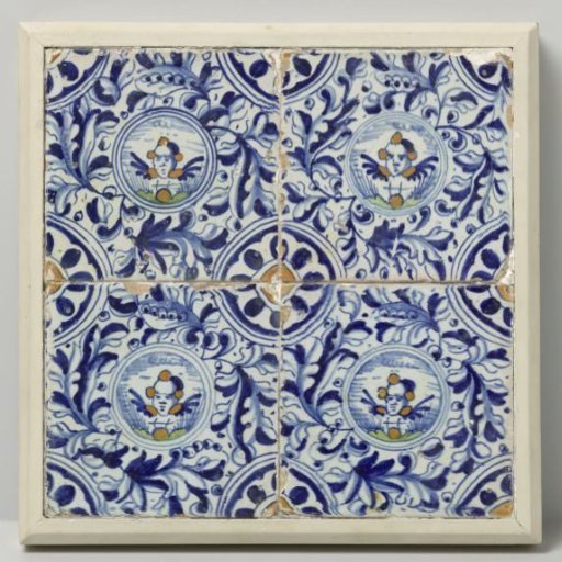 Panel of four tiles