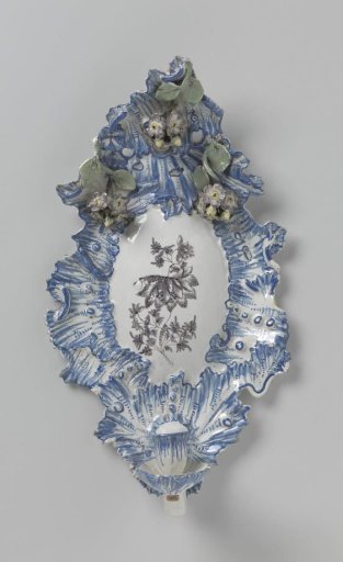 Appliqué, oval, with wall arm, multicolored painted