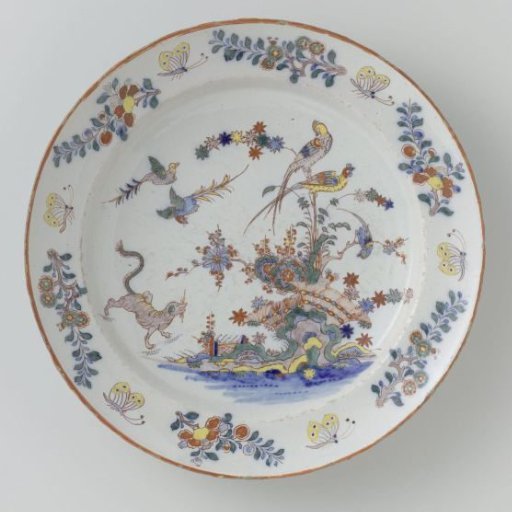 Dish, multicoloured decorated in Kakiemon style